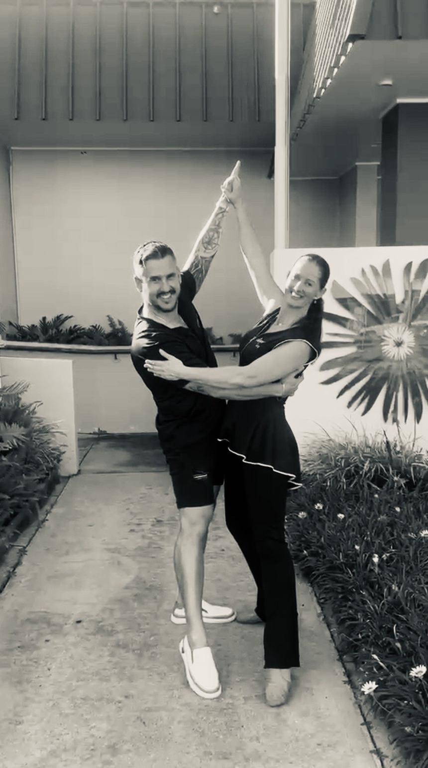 Ulrike Nicholls dancing at dance4Life FNQ